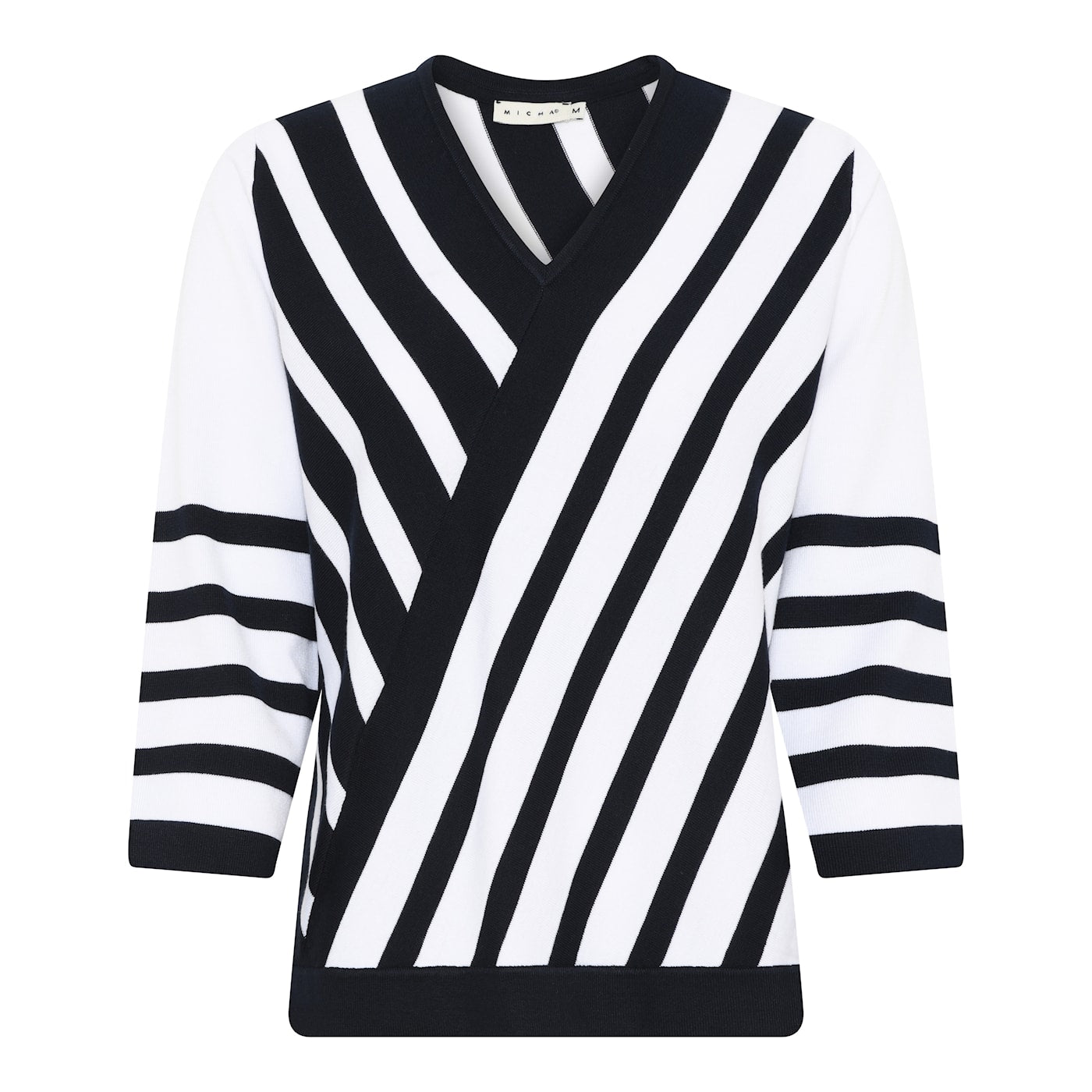 Micha Stripe V-Neck Top
