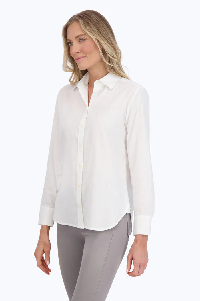 Foxcroft Meghan Easy Care Linen Shirt