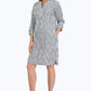 Foxcroft Vena 3/4 Sleeve Stripe Dress
