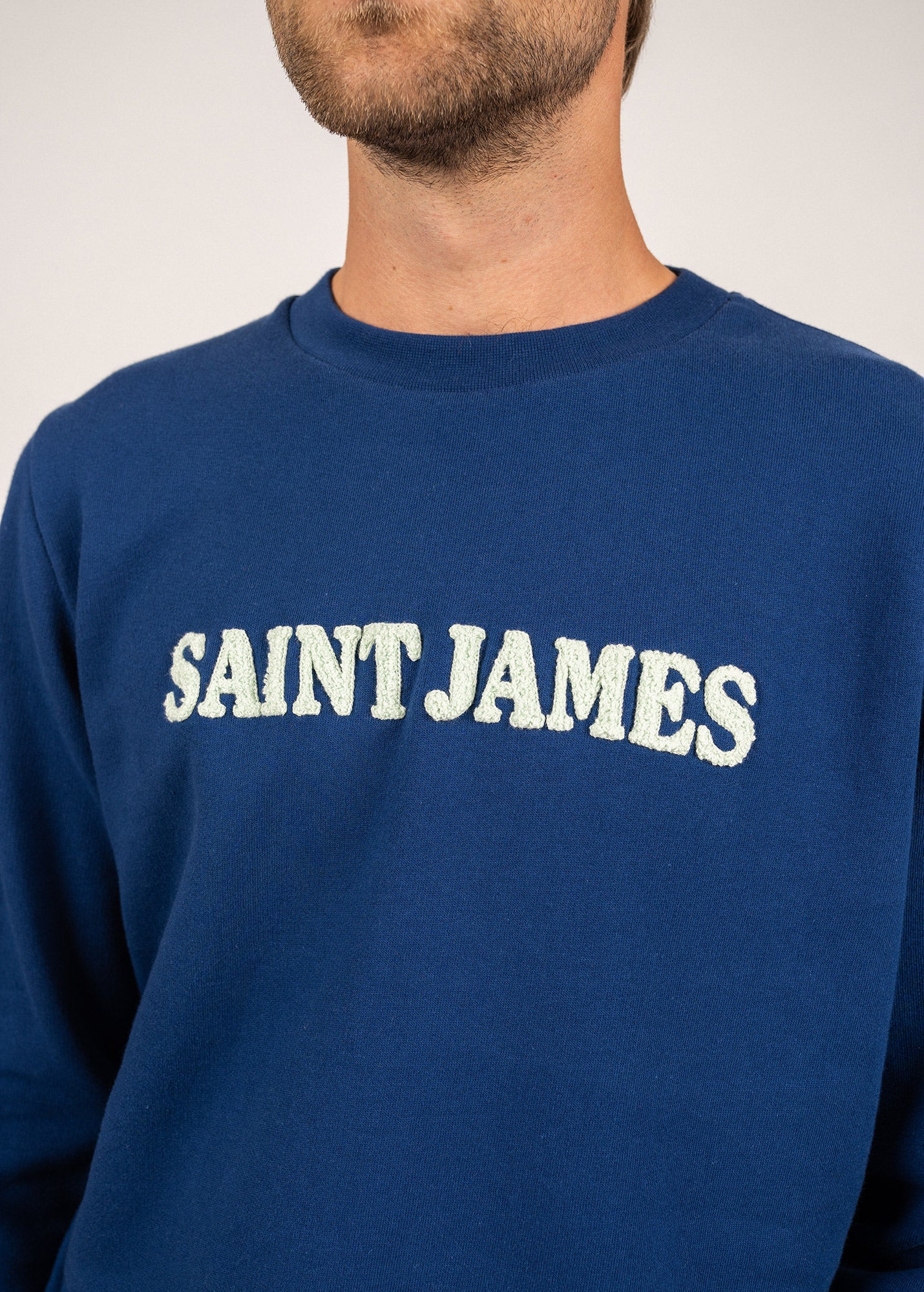 Saint James Men's Solal Graphic Crew Neck Sweater