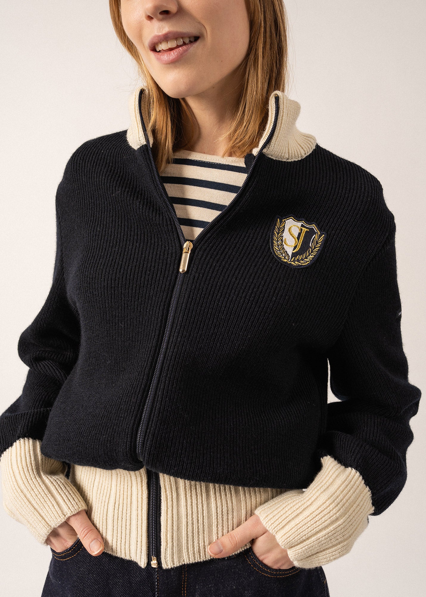 Saint James Campus Zip Cardigan