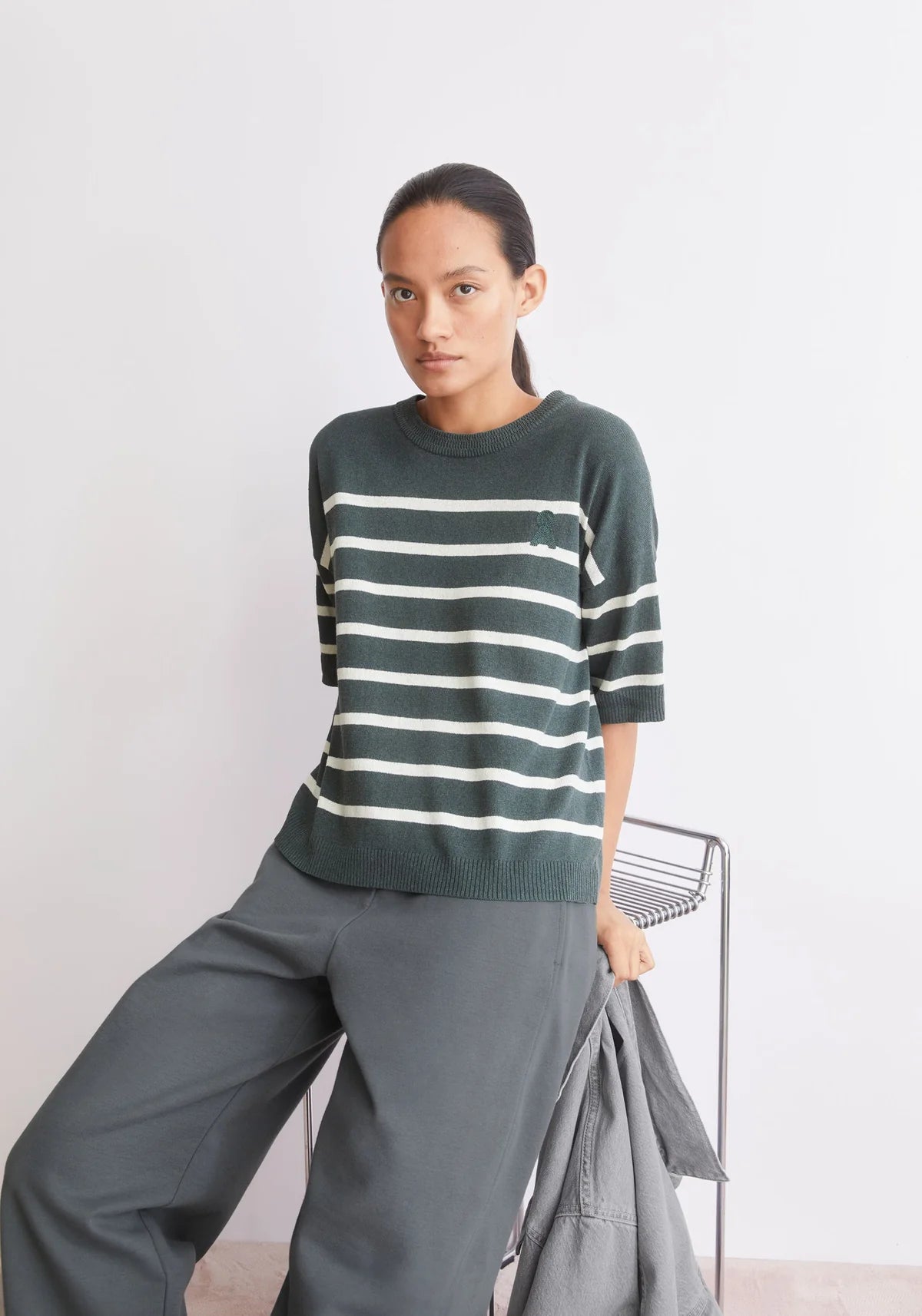 ARMEDANGELS Stripe Linen Blend Top