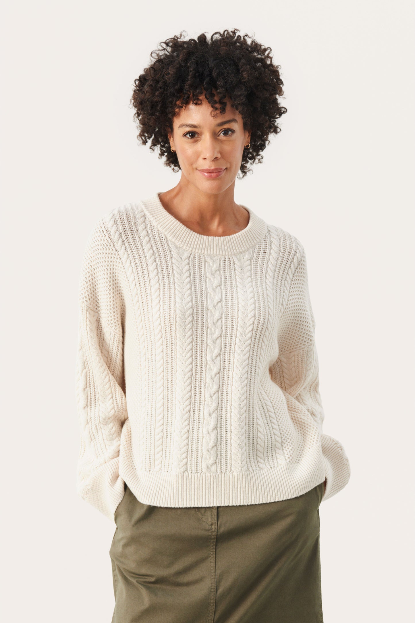 Part Two Florcita Cable Knit Pullover