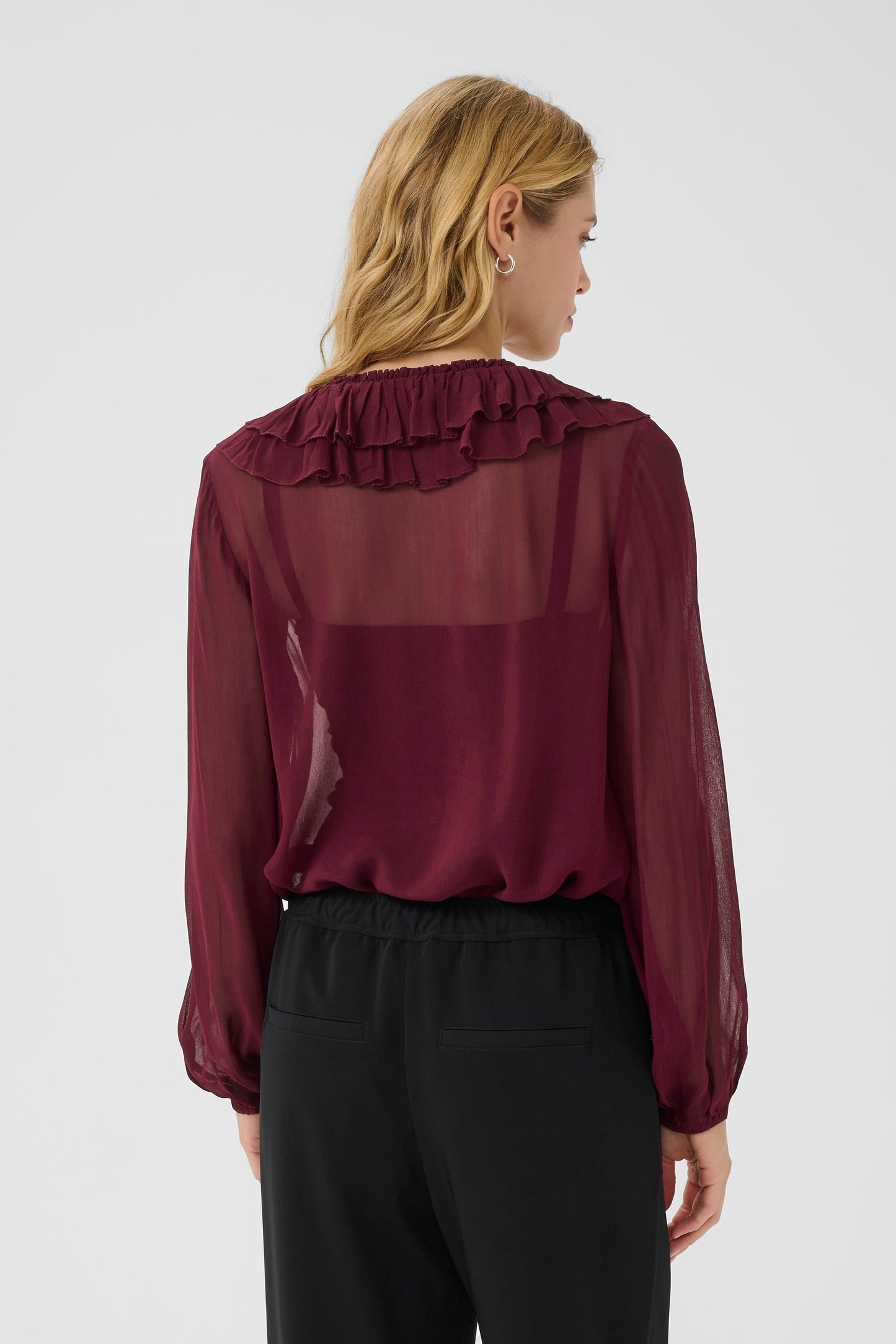 Part Two Sanza Ruffle Blouse