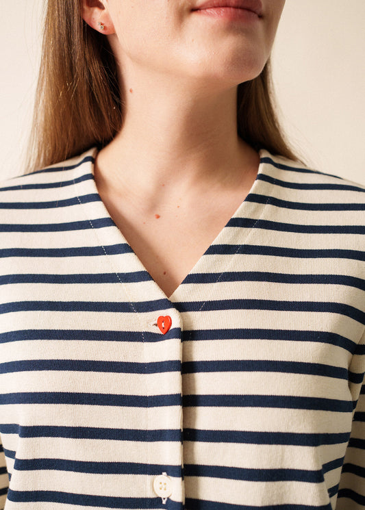 Saint James Mericardi Stripe Cardigan