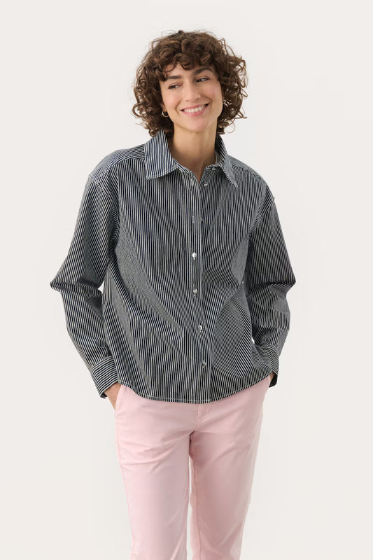 Part Two Noomi Stripe Shirt Jacket