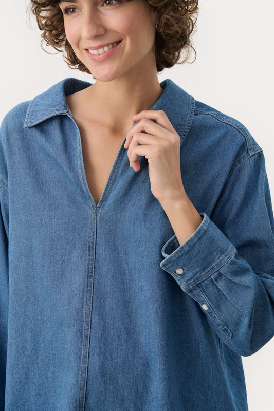Part Two Norly Denim Pullover Shirt