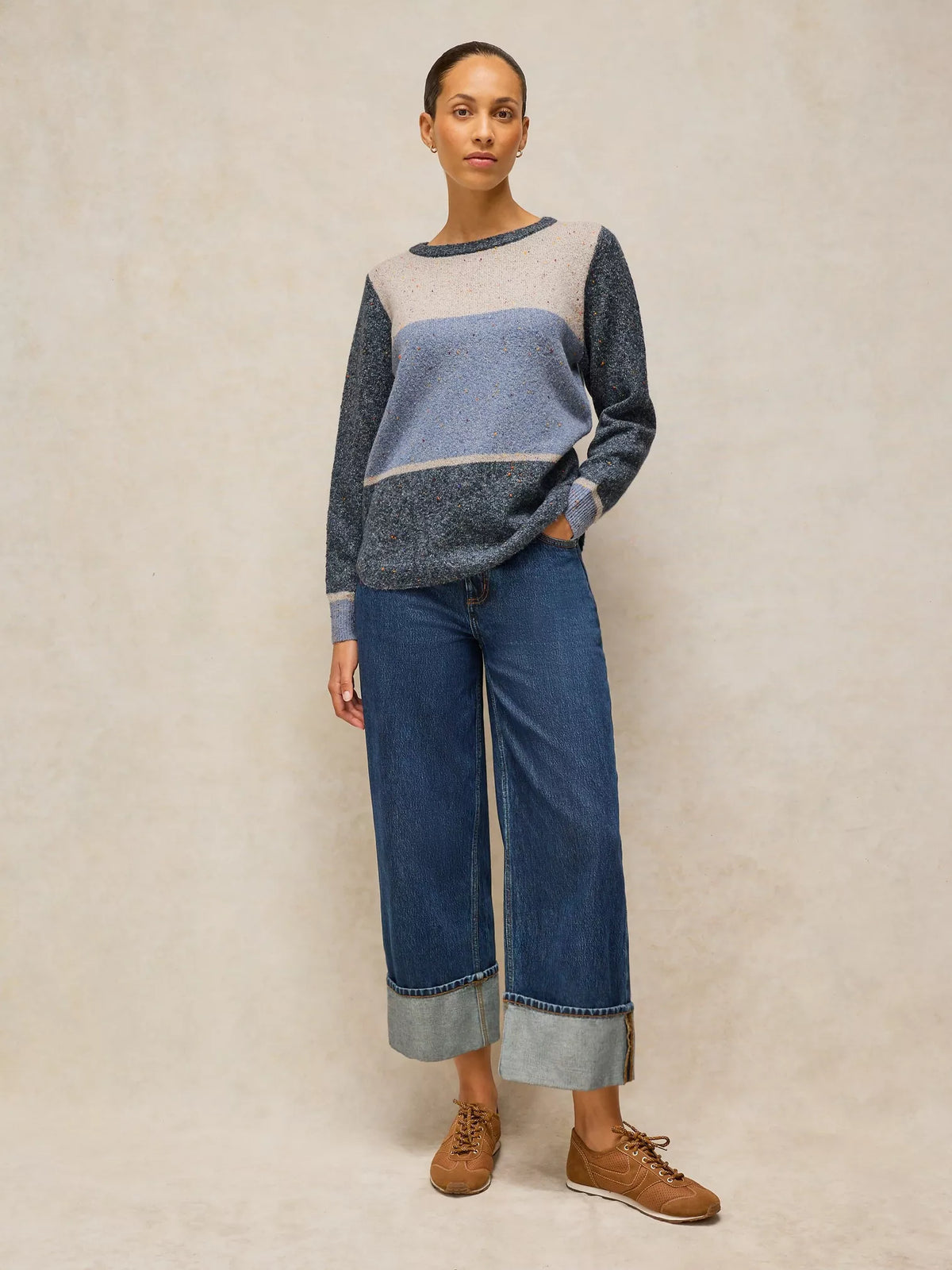 White Stuff Talia Colour Block Sweater