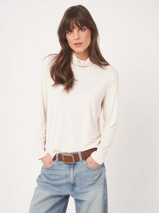 Repeat Light Turtleneck Layer top