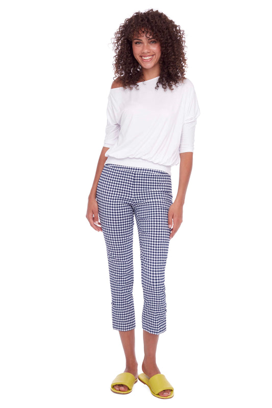 UP! Gingham Techno Crop Pant