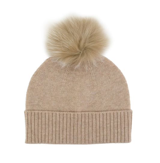 Mitchie's Cashmere Knit Pom Pom Hat