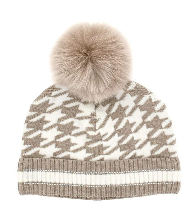 Mitchie's Knit Houndstooth Hat