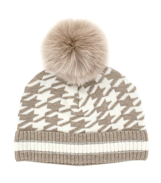 Mitchie's Knit Houndstooth Hat
