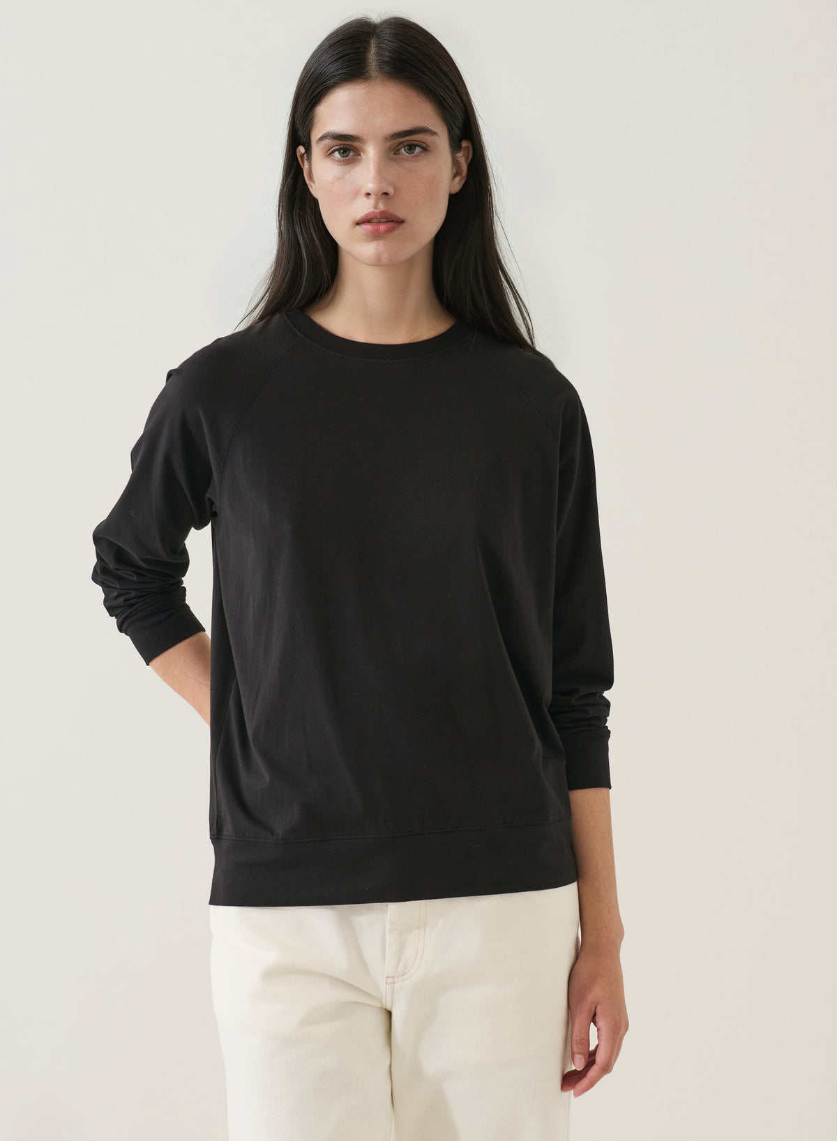 Patrick Assaraf Iconic Raglan Sweatshirt