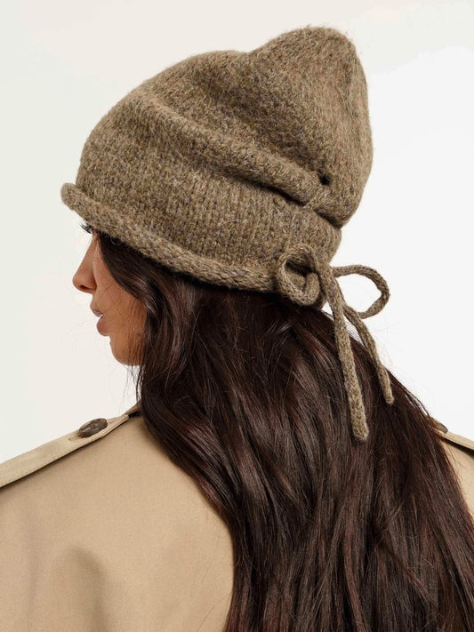 Lovenich Knit Beanie with Tie