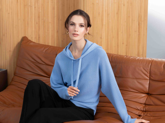 Alison Sheri Lightweight Knit Hoodie