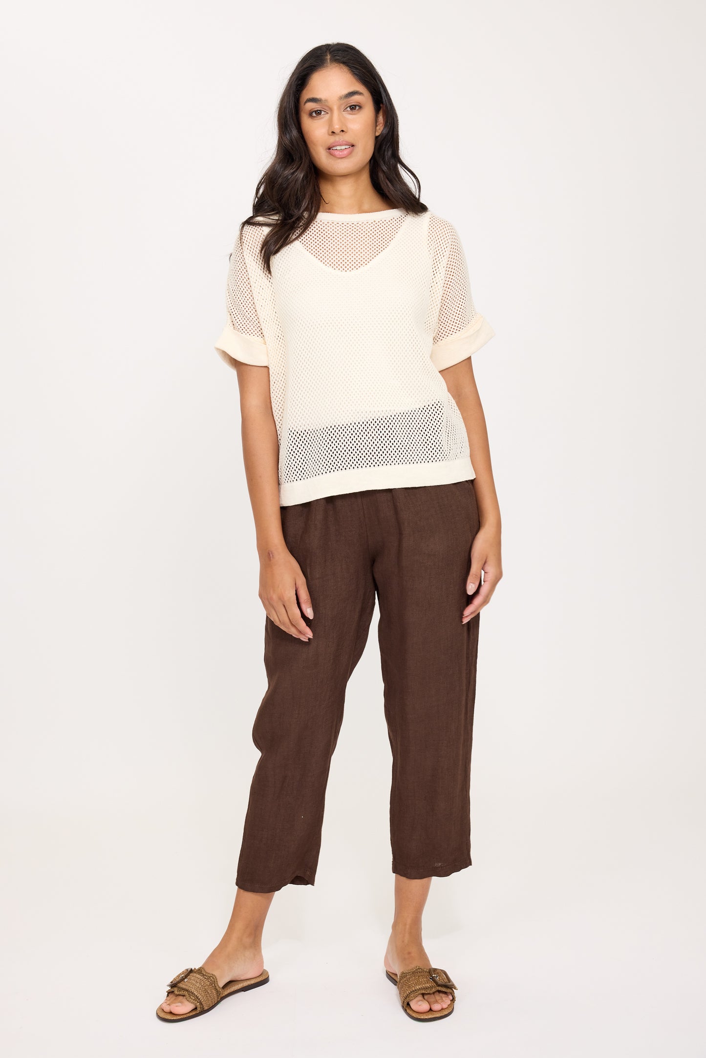 Pistache Mesh Knit Top
