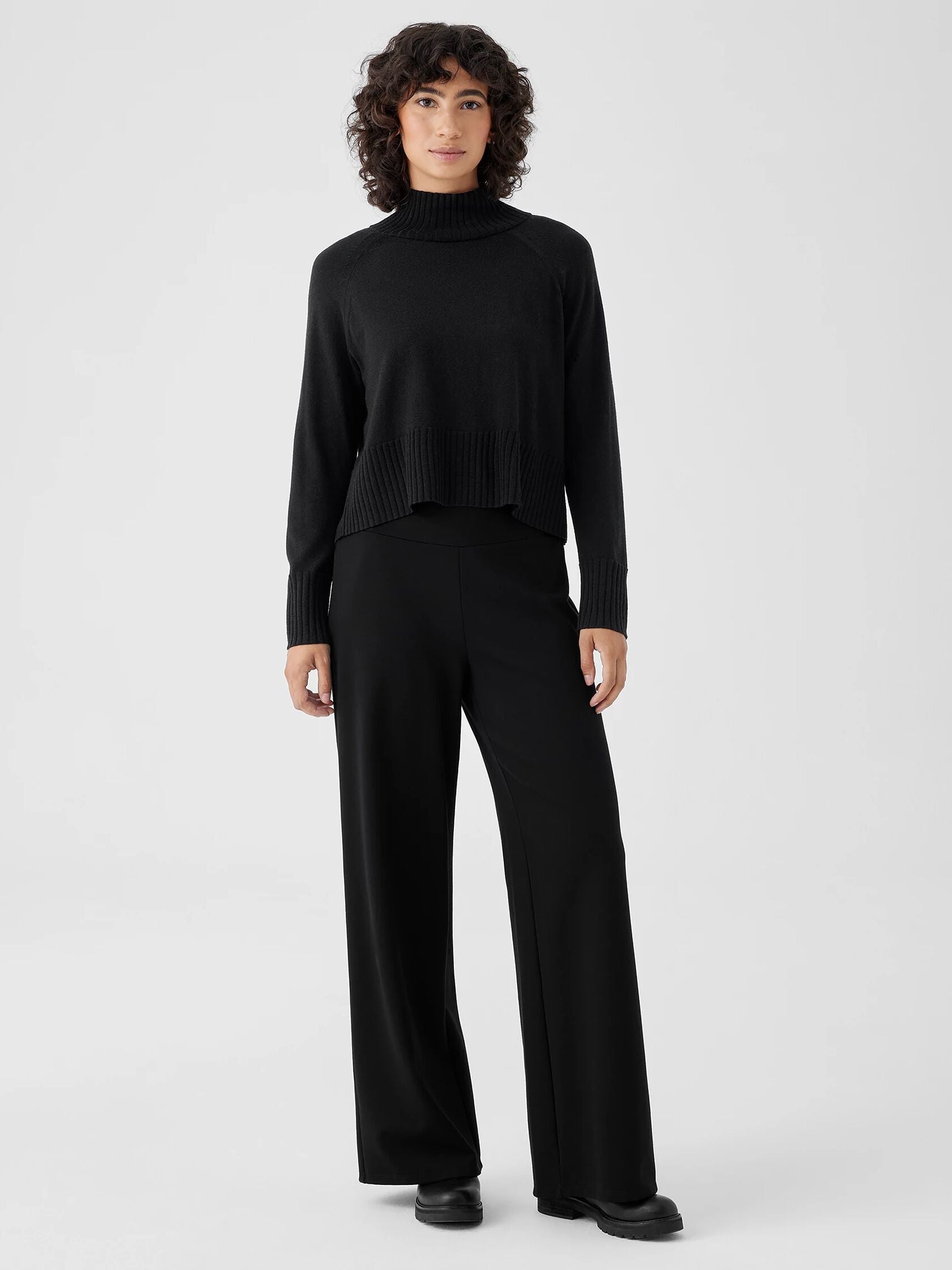 FW23 EF HIGH WAISTED PONTE WIDE PANT