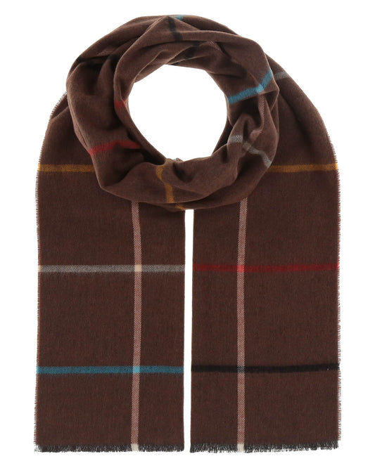Fraas Grid Check Recycled Poly Scarf