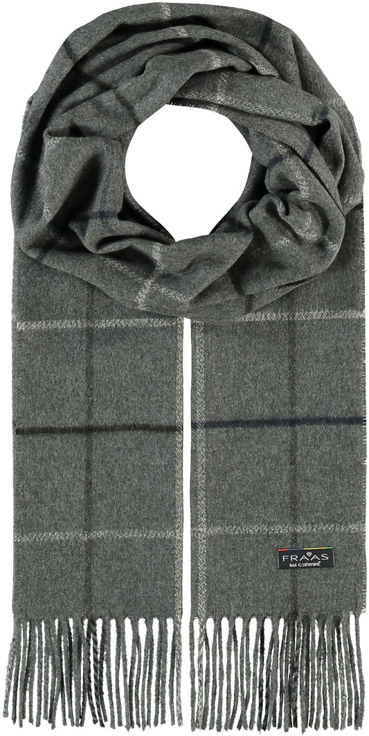 Fraas Box Plaid Cashmink Scarf