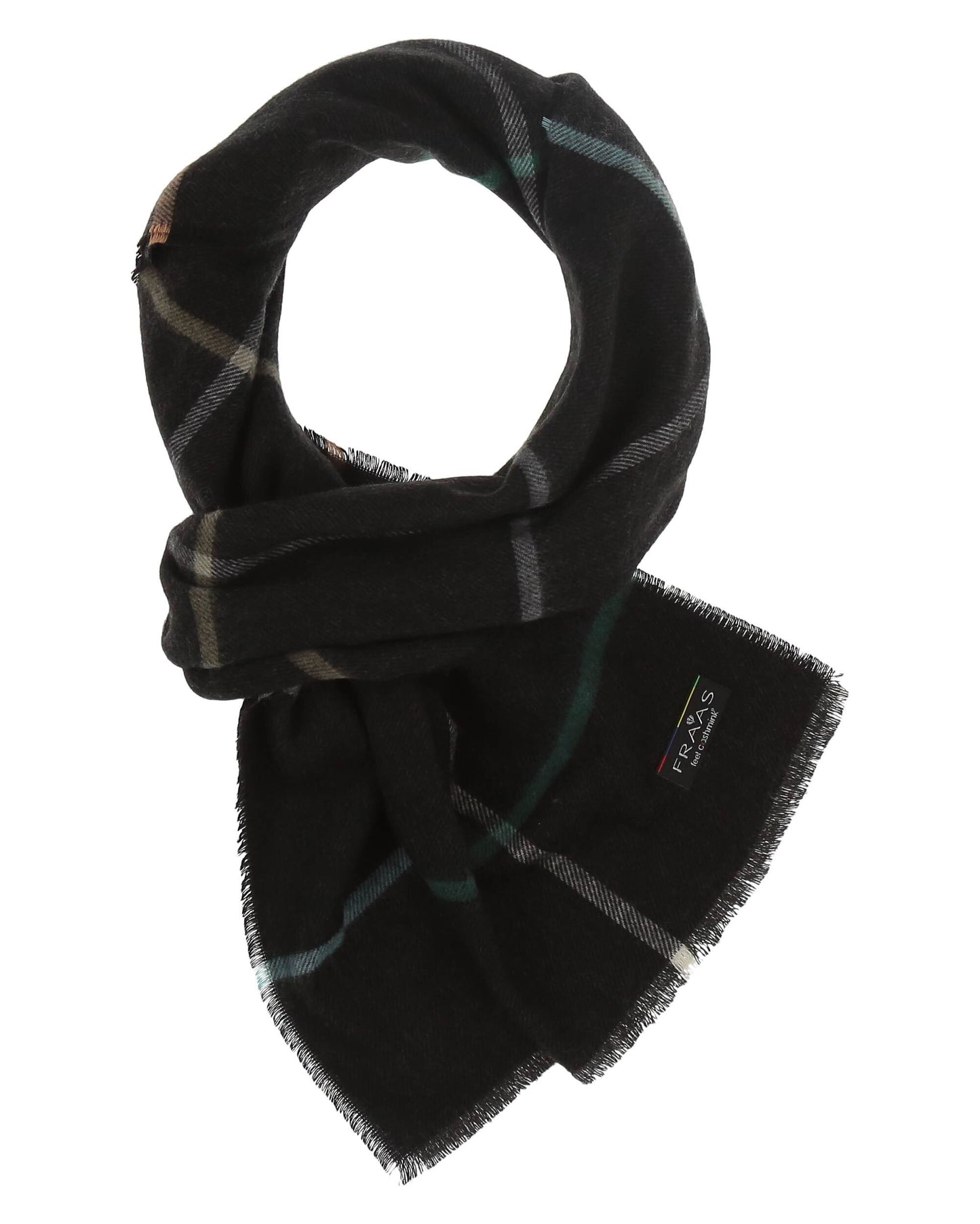 Fraas Grid Check Recycled Poly Scarf