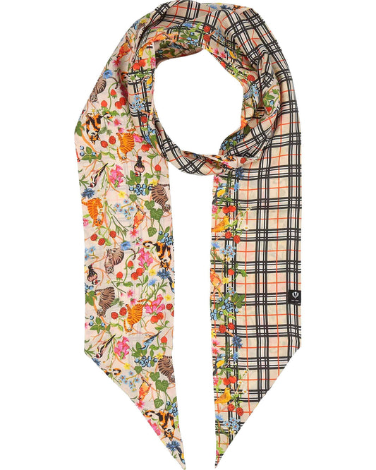Plaid Cats Silk Neck Scarf