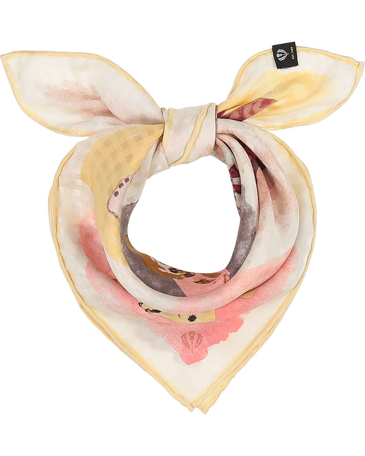 Butterfly Stamps Silk Square Neckie