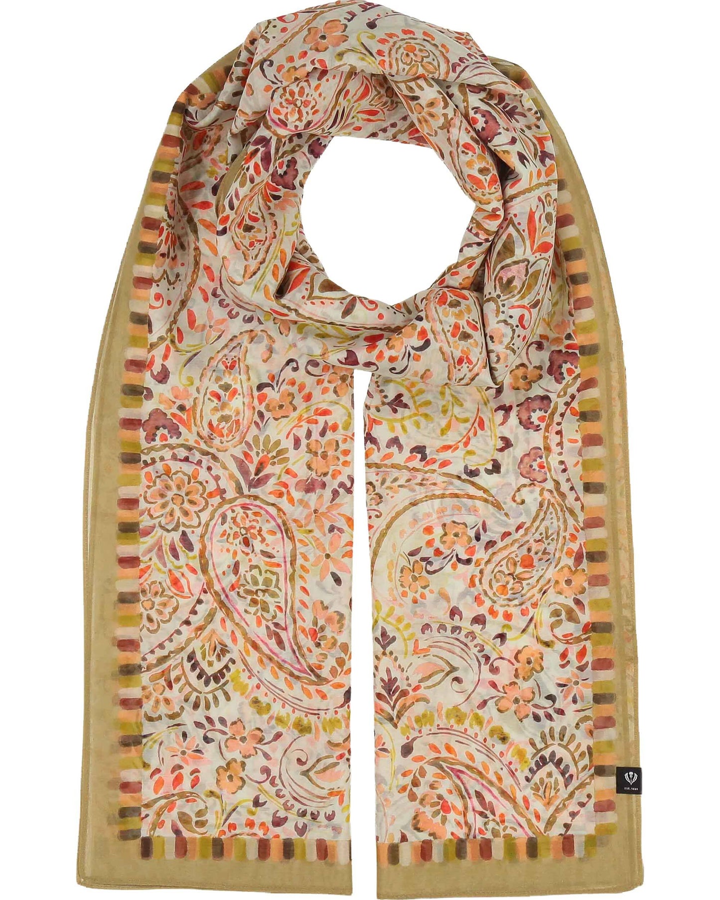 Orna Paisley Cotton Silk Wrap