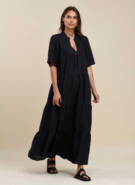 Humility Linen Tiered Maxi Dress
