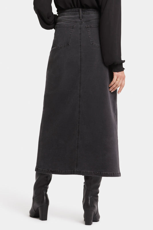 NYDJ High Rise Long Skirt with Slit