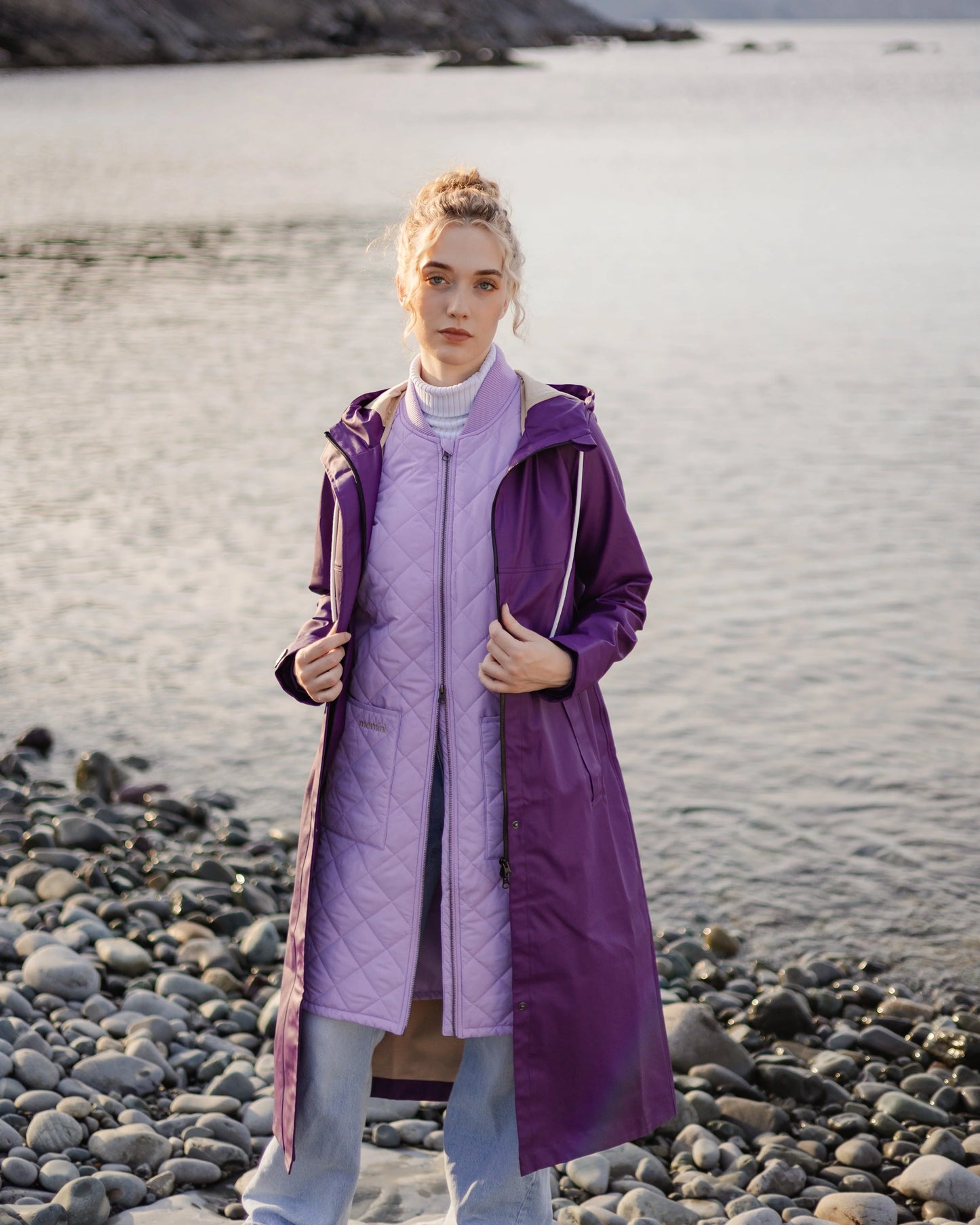 Mernini Quilted Long Liner Vest