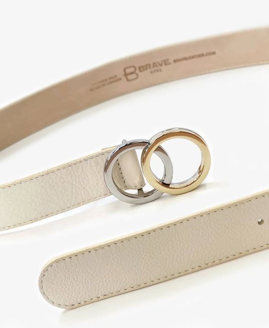 Brave Otir Pebbled Two Tone Buckle Belt
