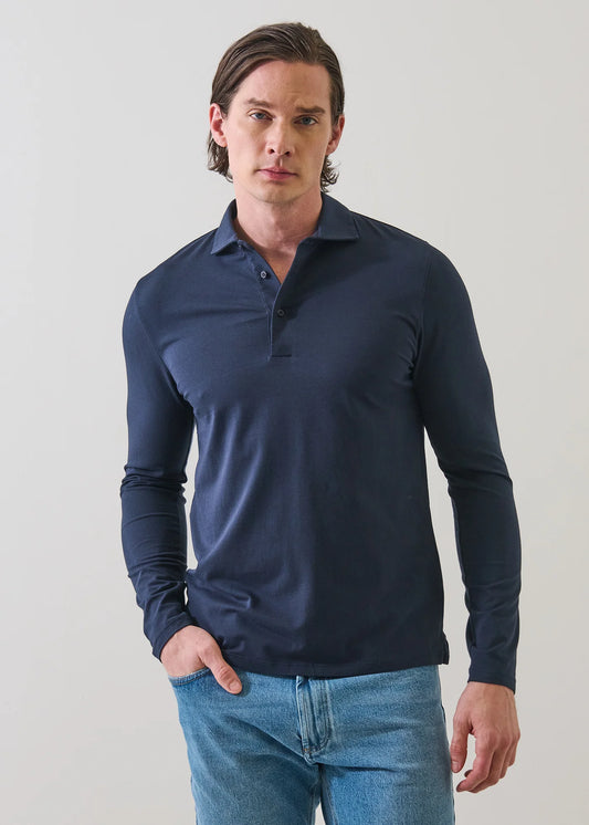 Patrick Assaraf Iconic Long Sleeve Polo