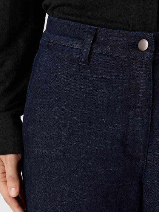 Eileen Fisher Cotton Stretch Denim Wide Leg Jean