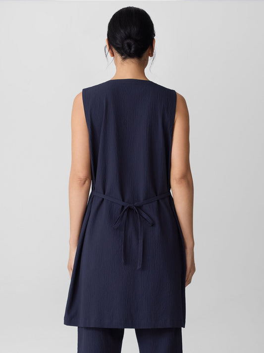 Eileen Fisher Organic Cotton Pucker Long Vest