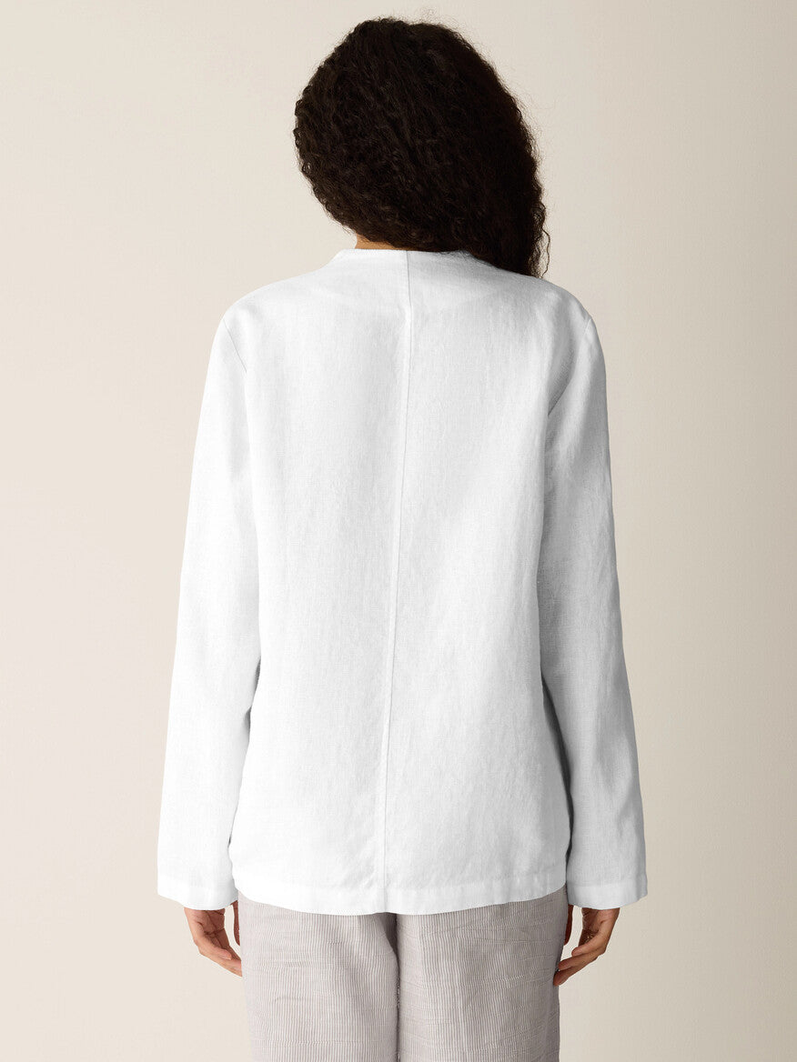 Eileen Fisher High Colar Cut-Away Jacket