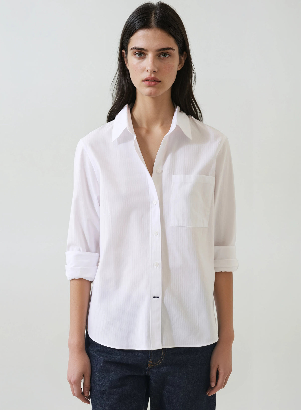 Patrick Assaraf Cotton Boyfriend Shirt