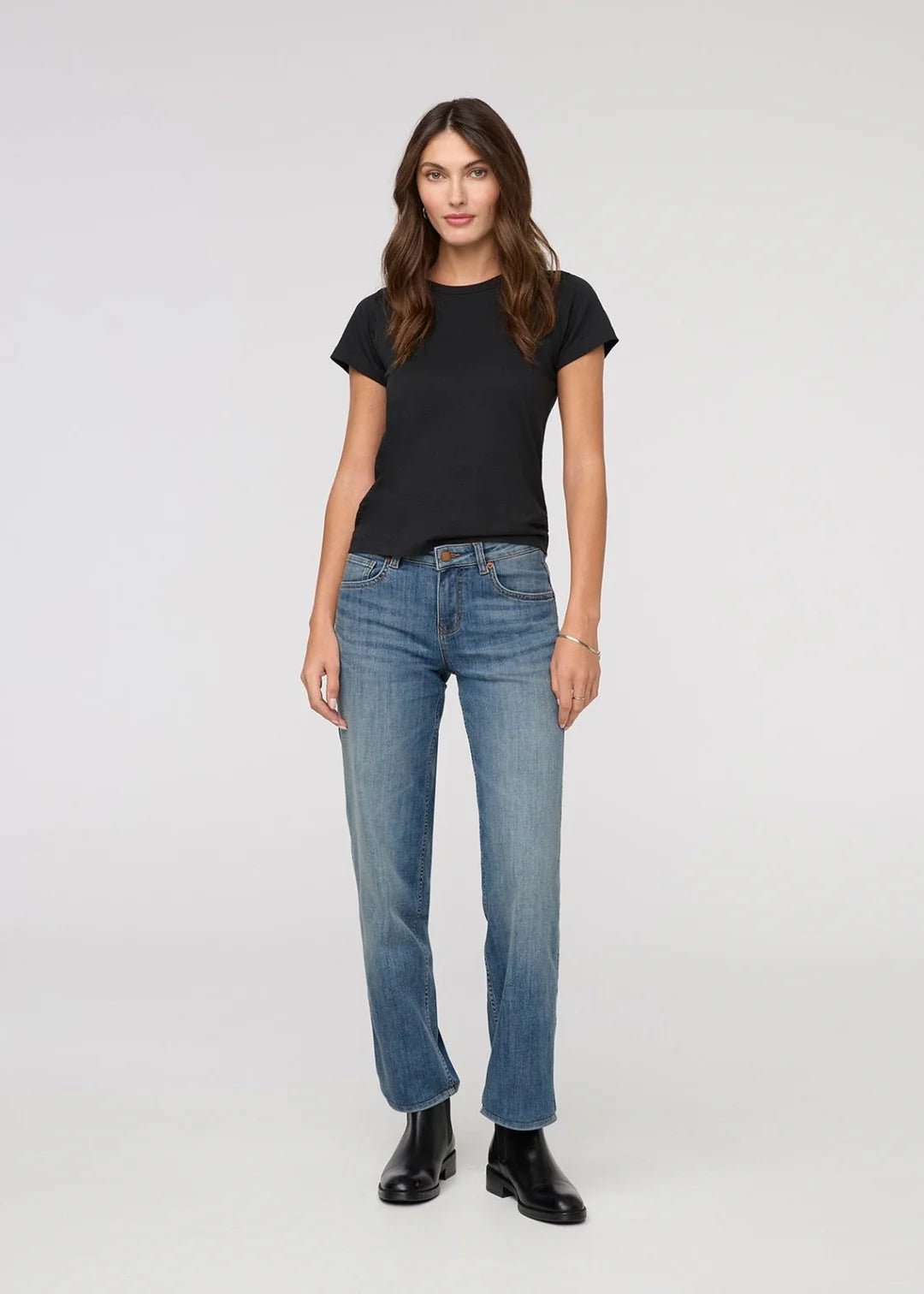 DUER Performance Denim Mid Rise Straight