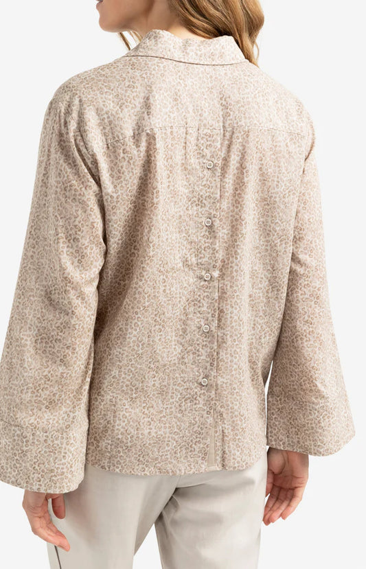 YAYA Leopard Print Blouse