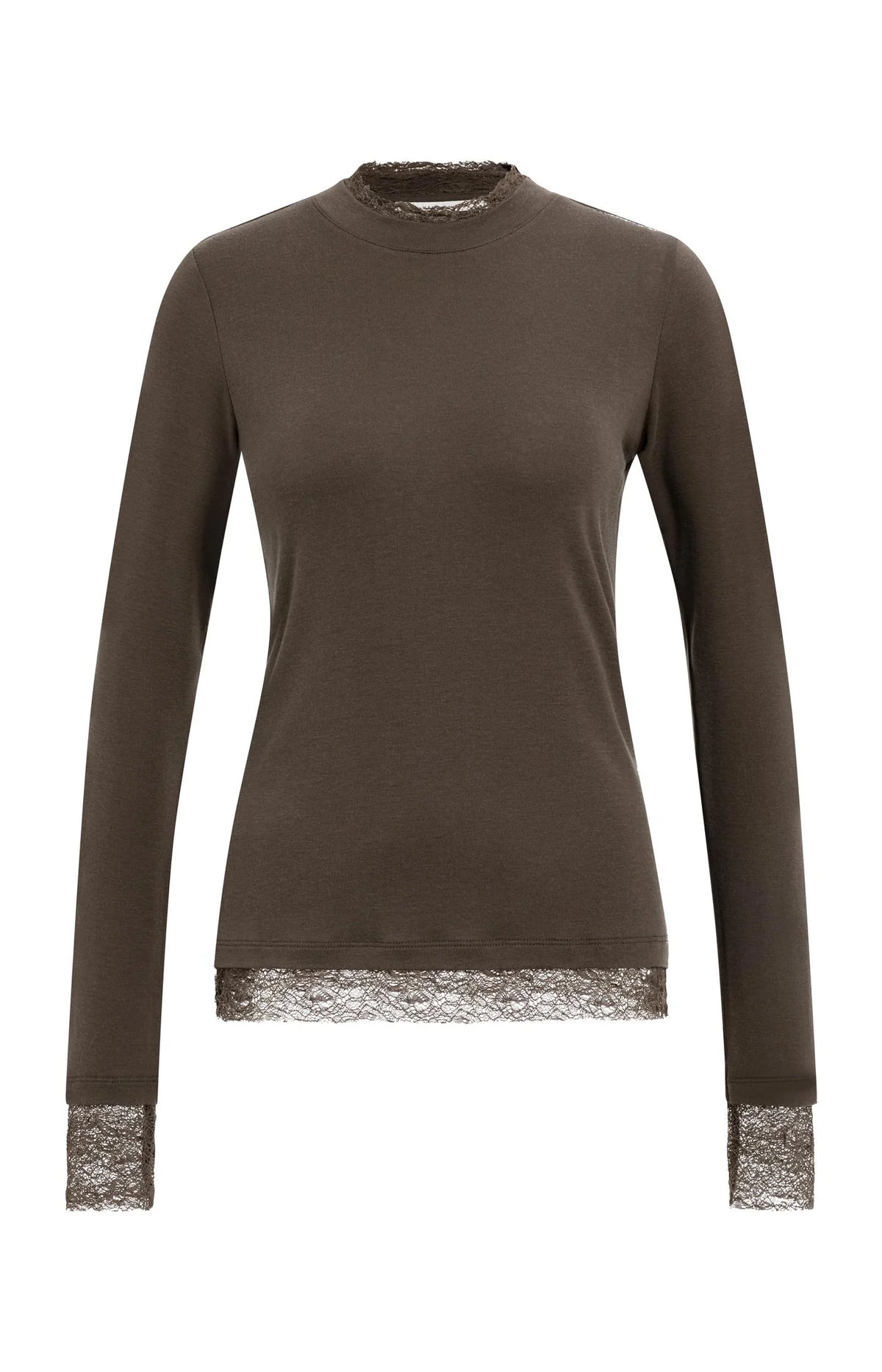 YAYA Long Sleeve with Lace Detail
