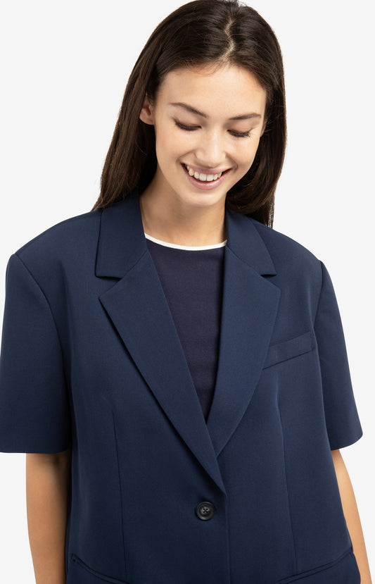 YAYA Oversized Short Sleeve Blazer