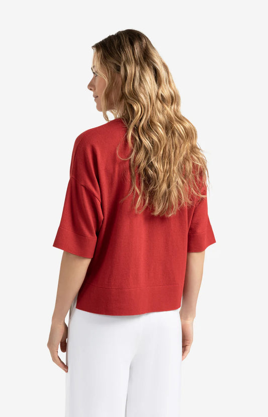 YAYA Oversized Fine Knit T-Shirt