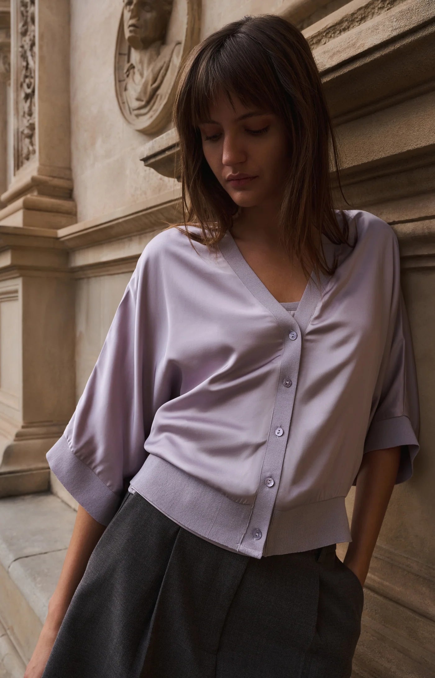 YAYA Satin Top