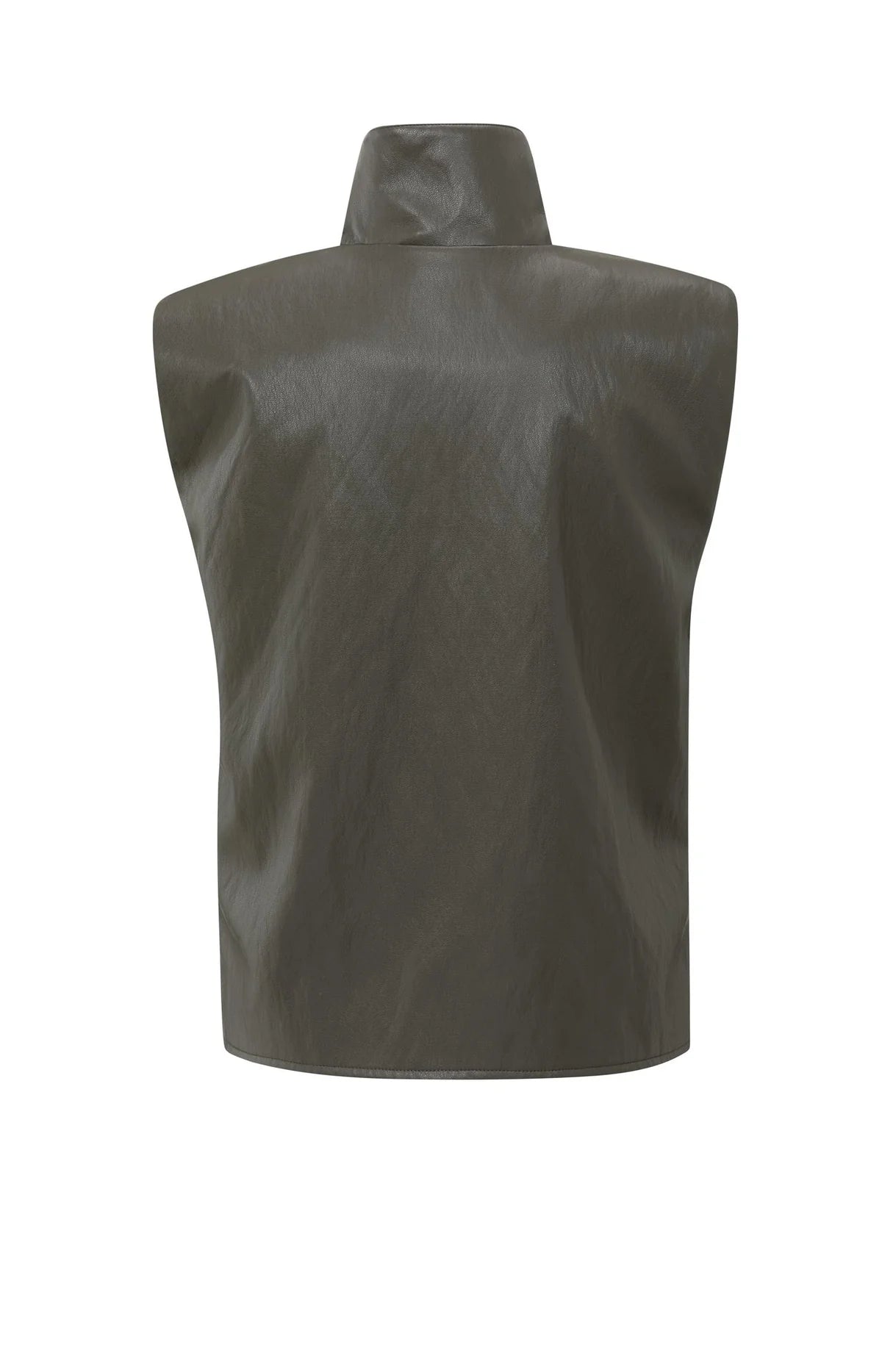 YAYA Faux Leather 1/4 Zip Spencer