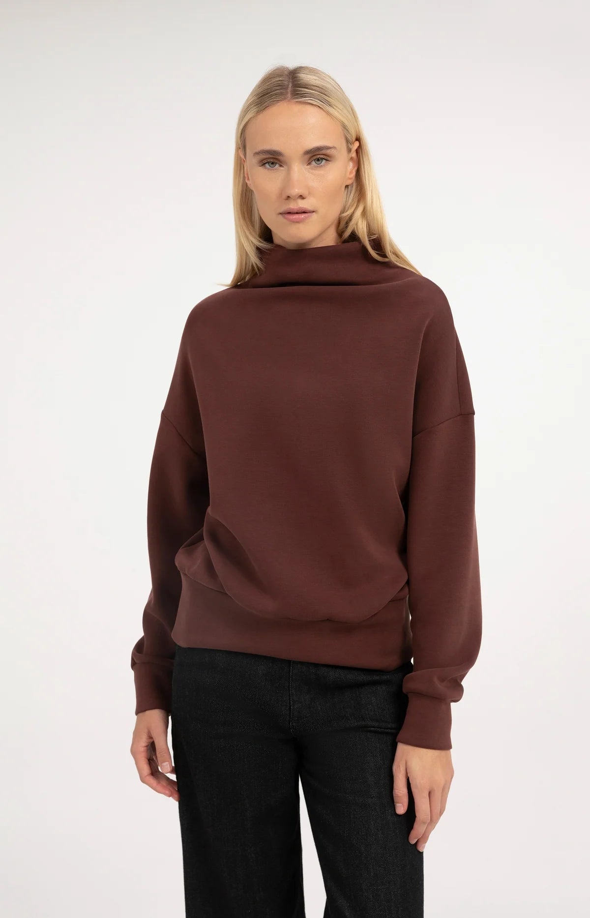 YAYA Sweatshirt with Drape Neck