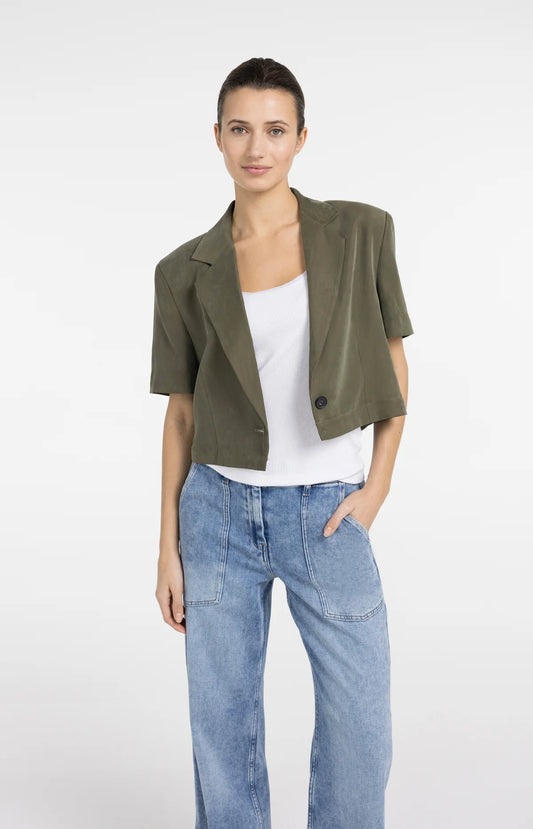 YAYA Shortsleeve Blazer with Detachable Bottom