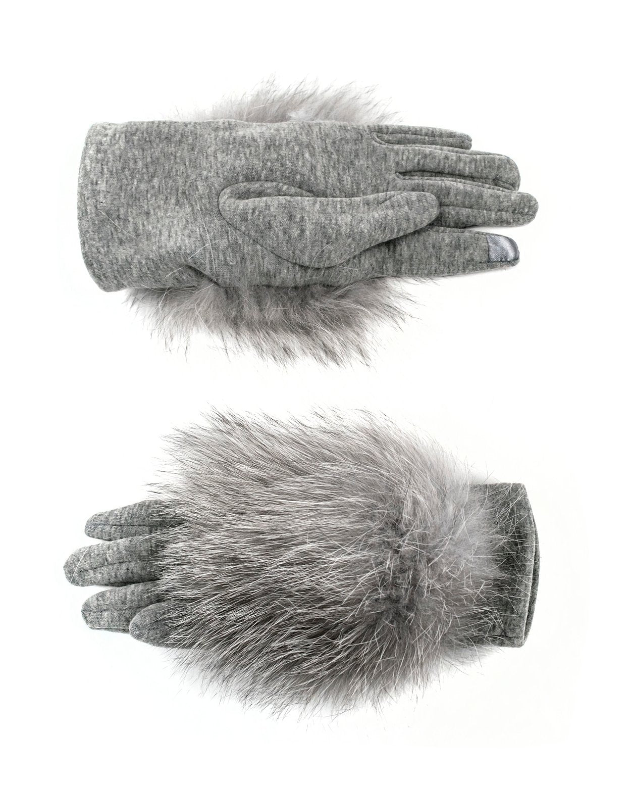Mitchie's Woven Gloves with Fur