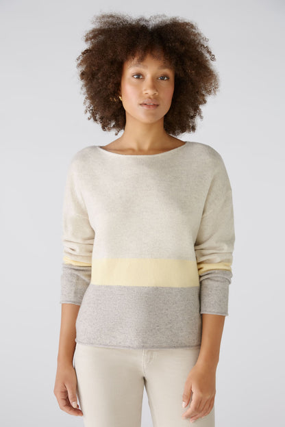 Oui Stripe Hem Sweater