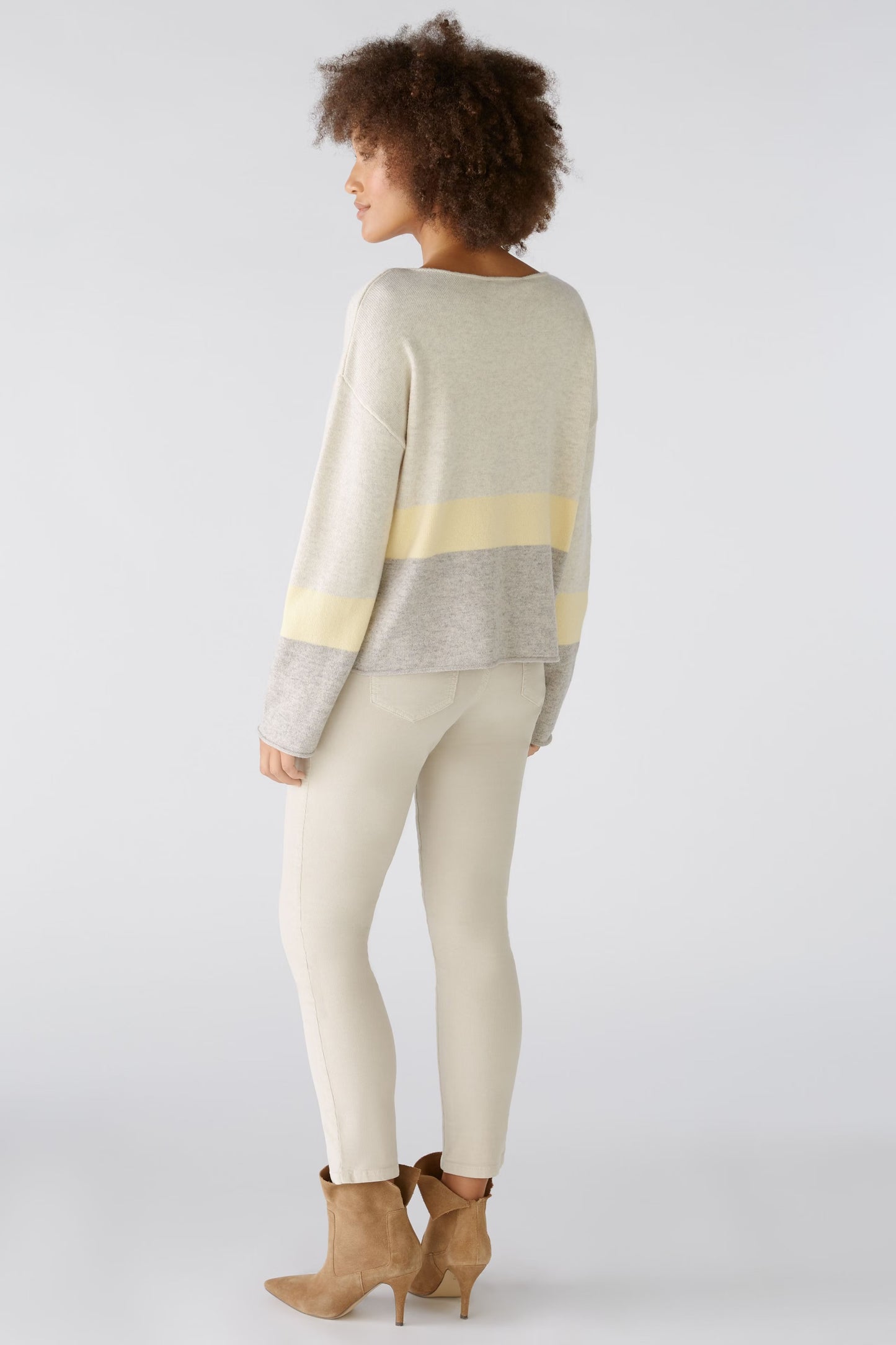 Oui Stripe Hem Sweater