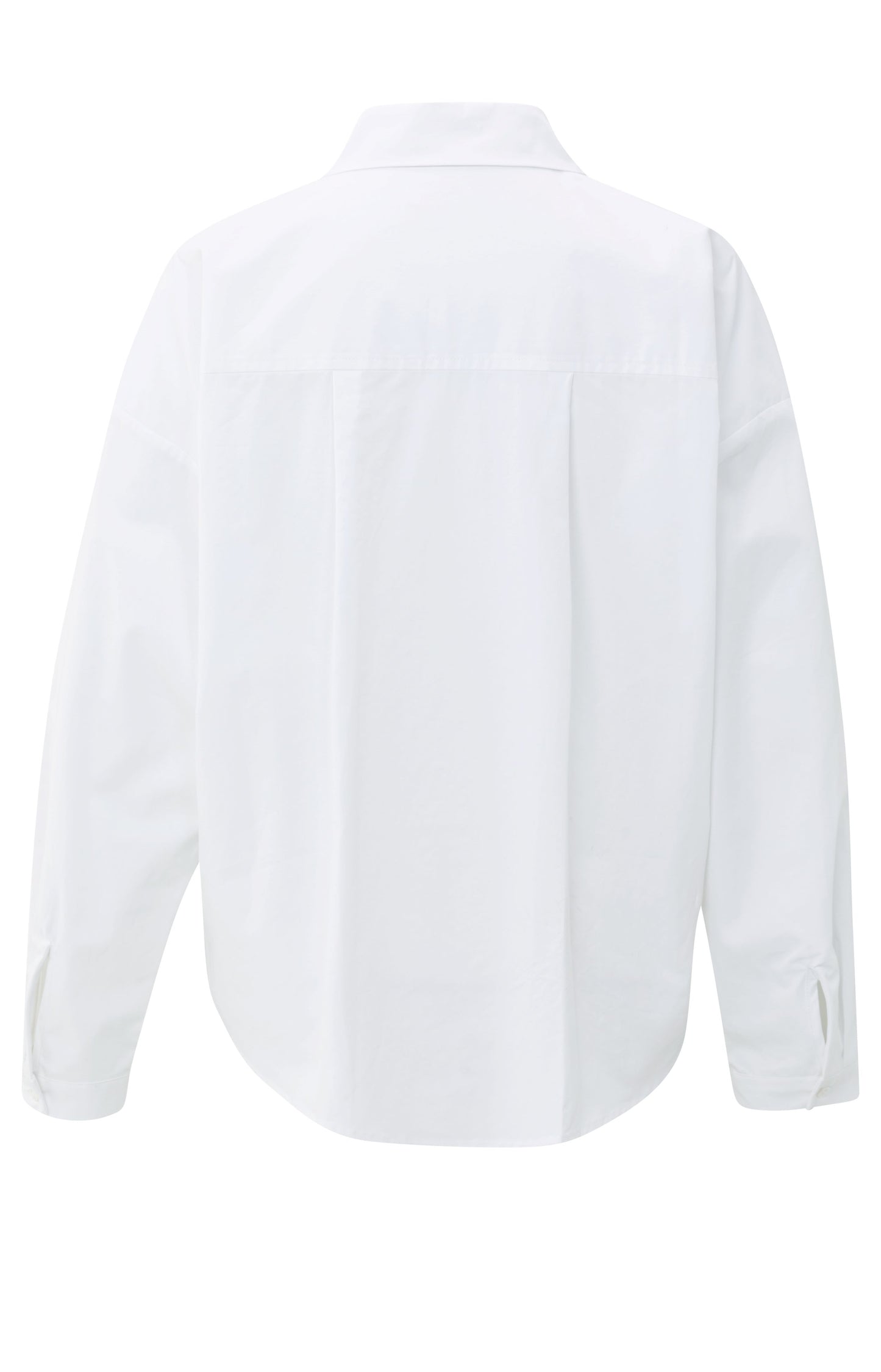YAYA Poplin Blouse with Pleated Details